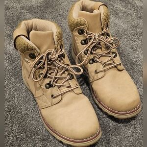 Tan Lace Up Boots